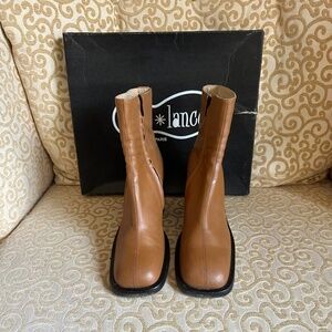 Free Lance Paris Leather Top Zip Ankle Boots
